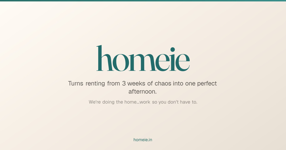 Homeie: Rent a home in ONE afternoon instead of three weeks of chaos.